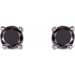 14K BLACK DIAMOND STUD EARRINGS