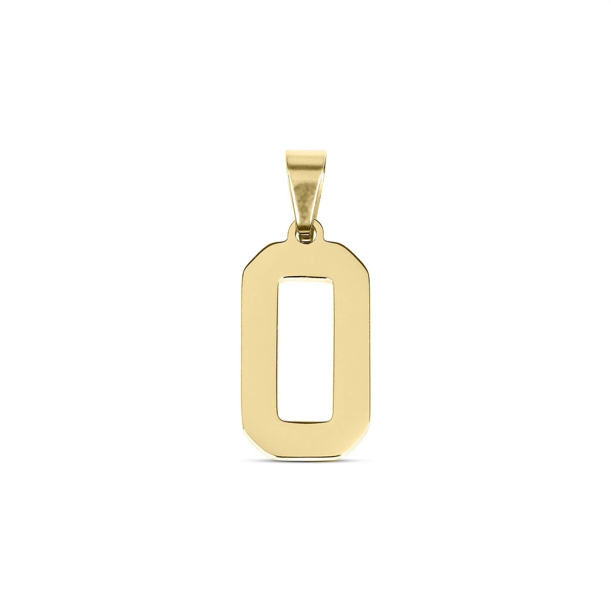 18K Gold PVD Coated Stainless Steel Sport Number Pendant / PDS0002