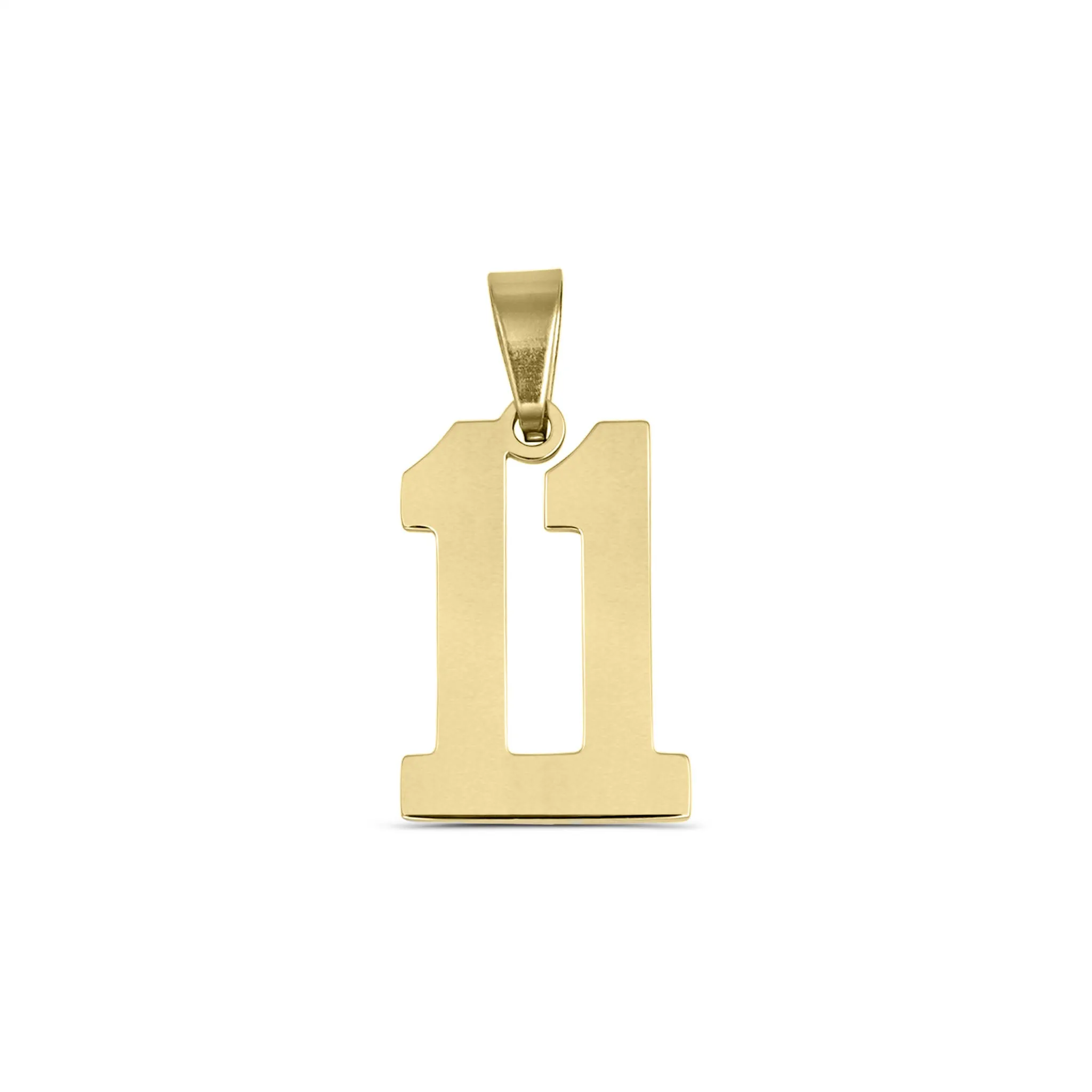 18K Gold PVD Coated Stainless Steel Sport Number Pendant / PDS0002