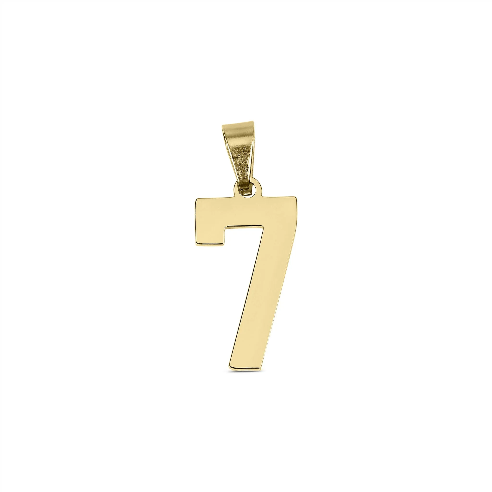 18K Gold PVD Coated Stainless Steel Sport Number Pendant / PDS0002