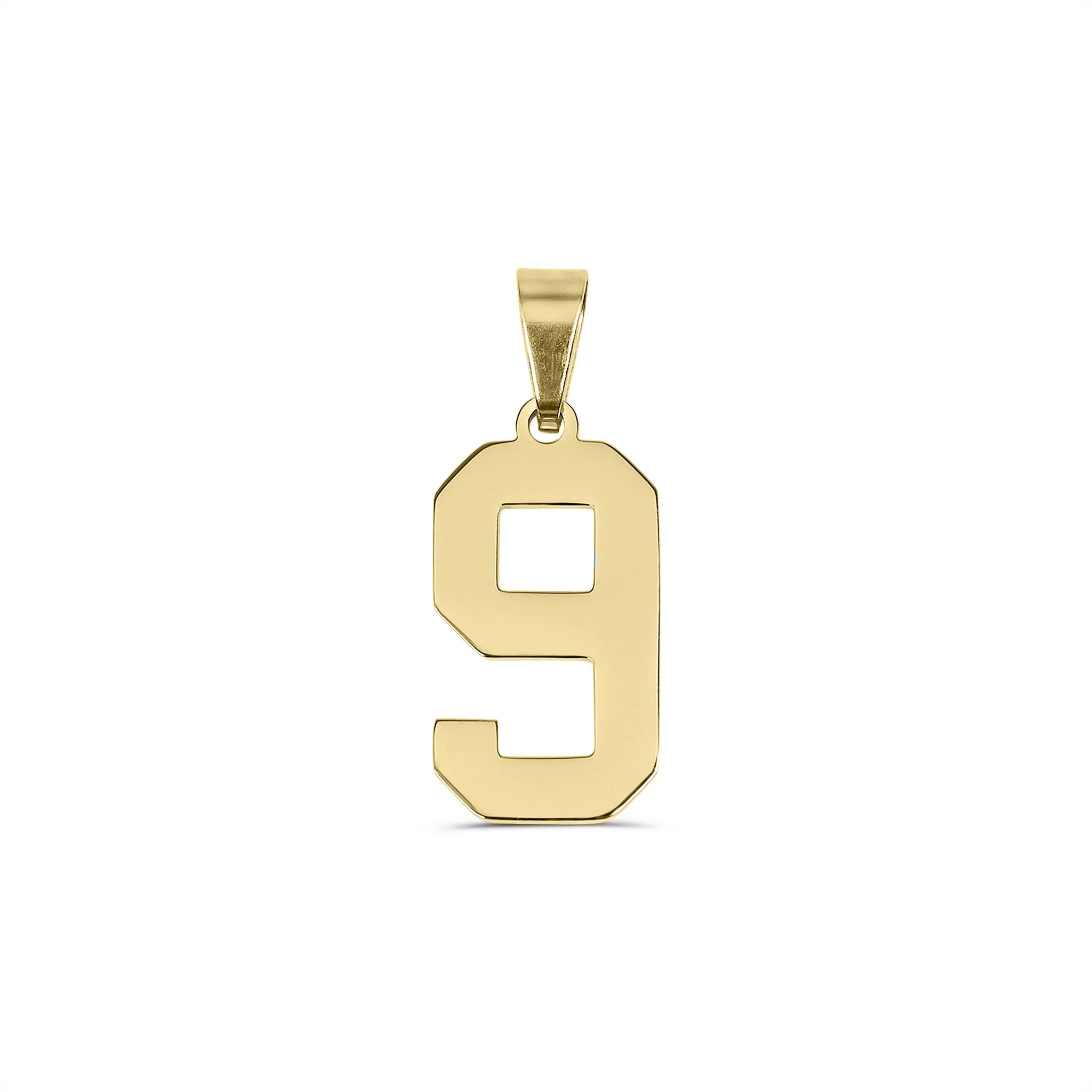 18K Gold PVD Coated Stainless Steel Sport Number Pendant / PDS0002