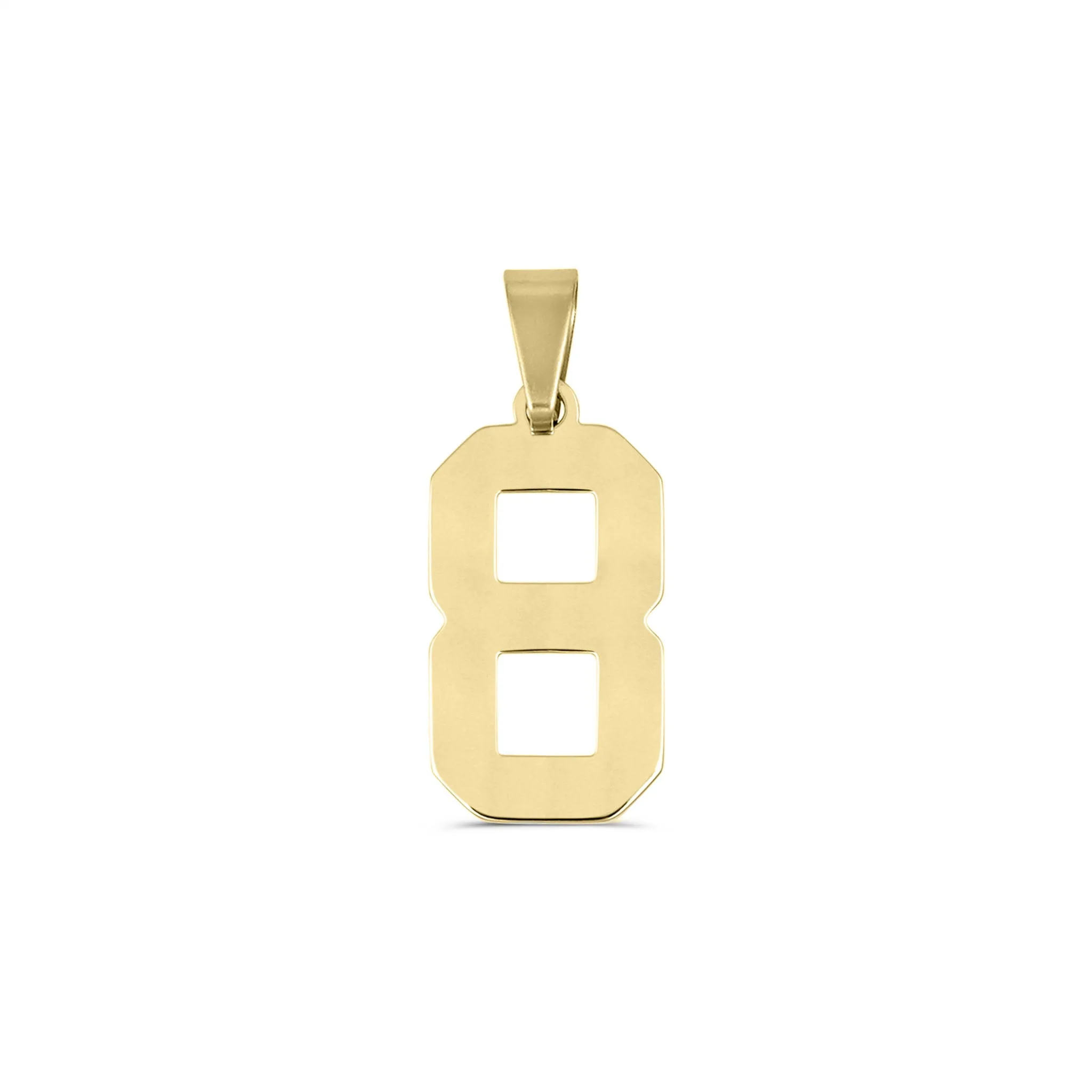 18K Gold PVD Coated Stainless Steel Sport Number Pendant / PDS0002