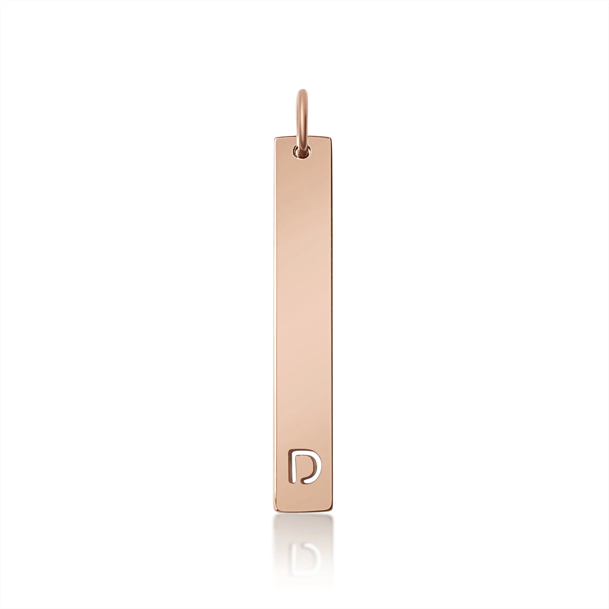 18K PVD Coated Stainless Steel Cutout Initial Pendant / SBB0284