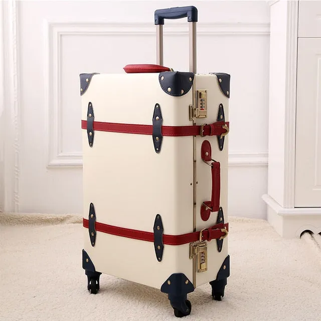 2018 New Luggage Fashion Spinner Rolling Suitcase Pu Genuine Wheels Digital Suitcase Protective