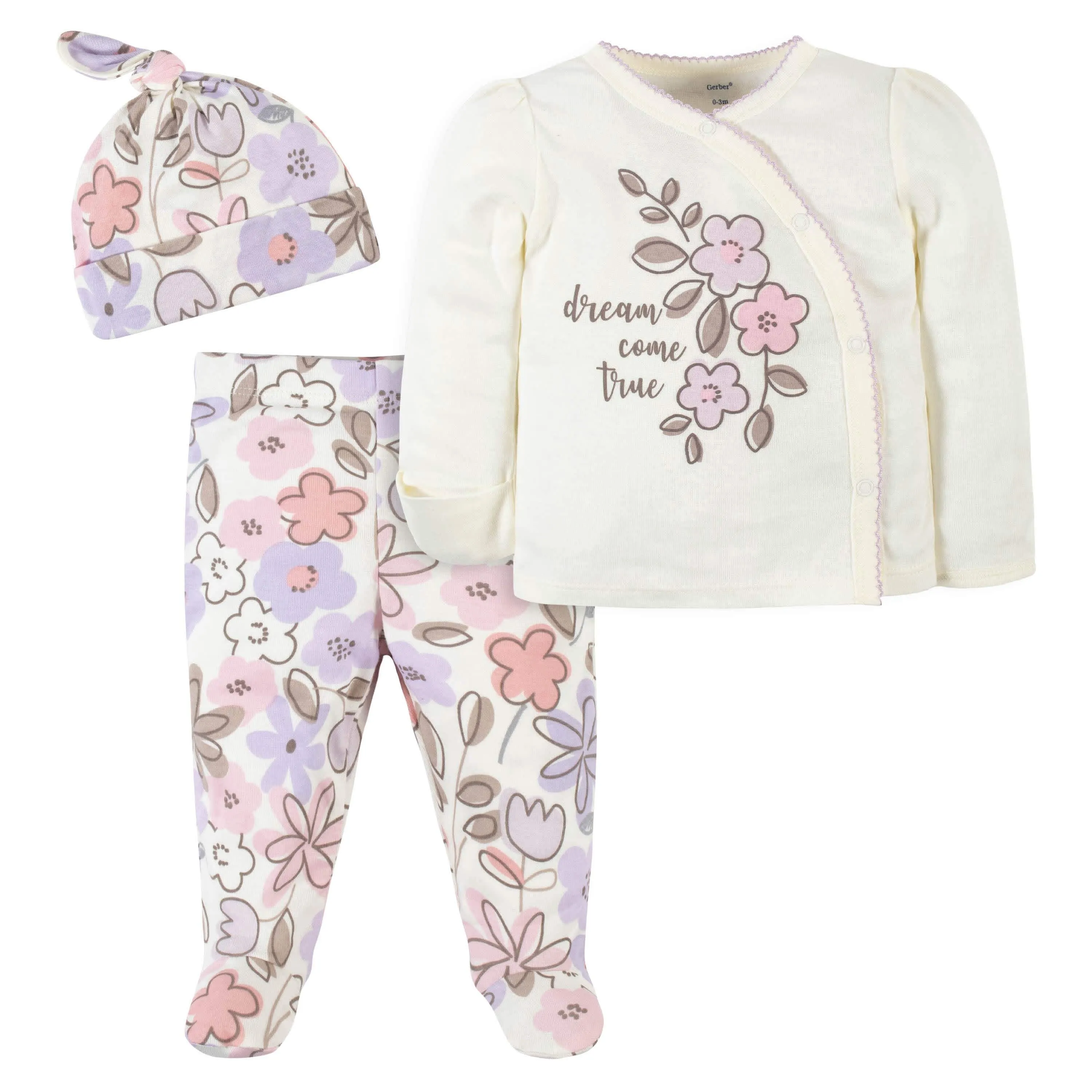 3-Piece Baby Girls Bunny Ballerina Take-Me-Home Set