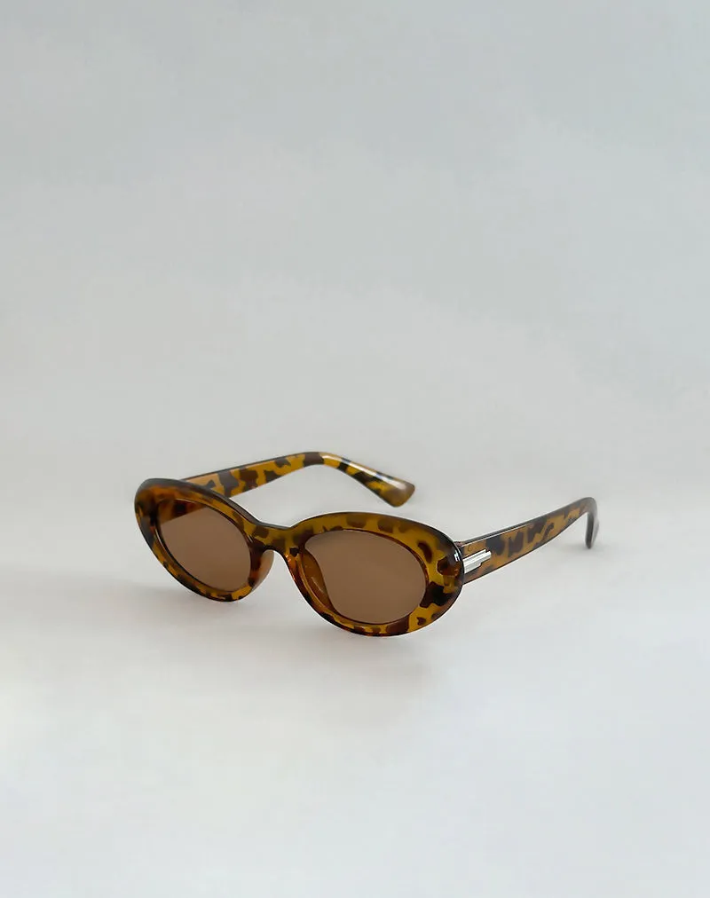 Aldabra Oval Sunglasses in Tortoise Shell