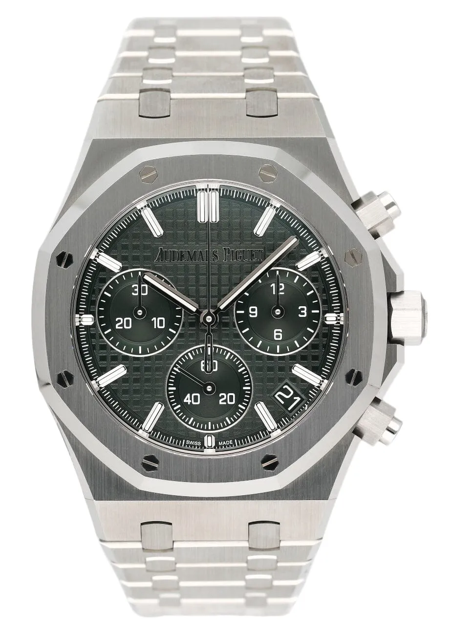 Audemars Piguet Royal Oak 26240ST Green Dial 50th Anniversary Box Papers