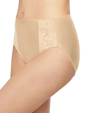 Bali Double Support Moisture Wicking No Show Hi Cut Brief Panty 3 Pack DFDBH3