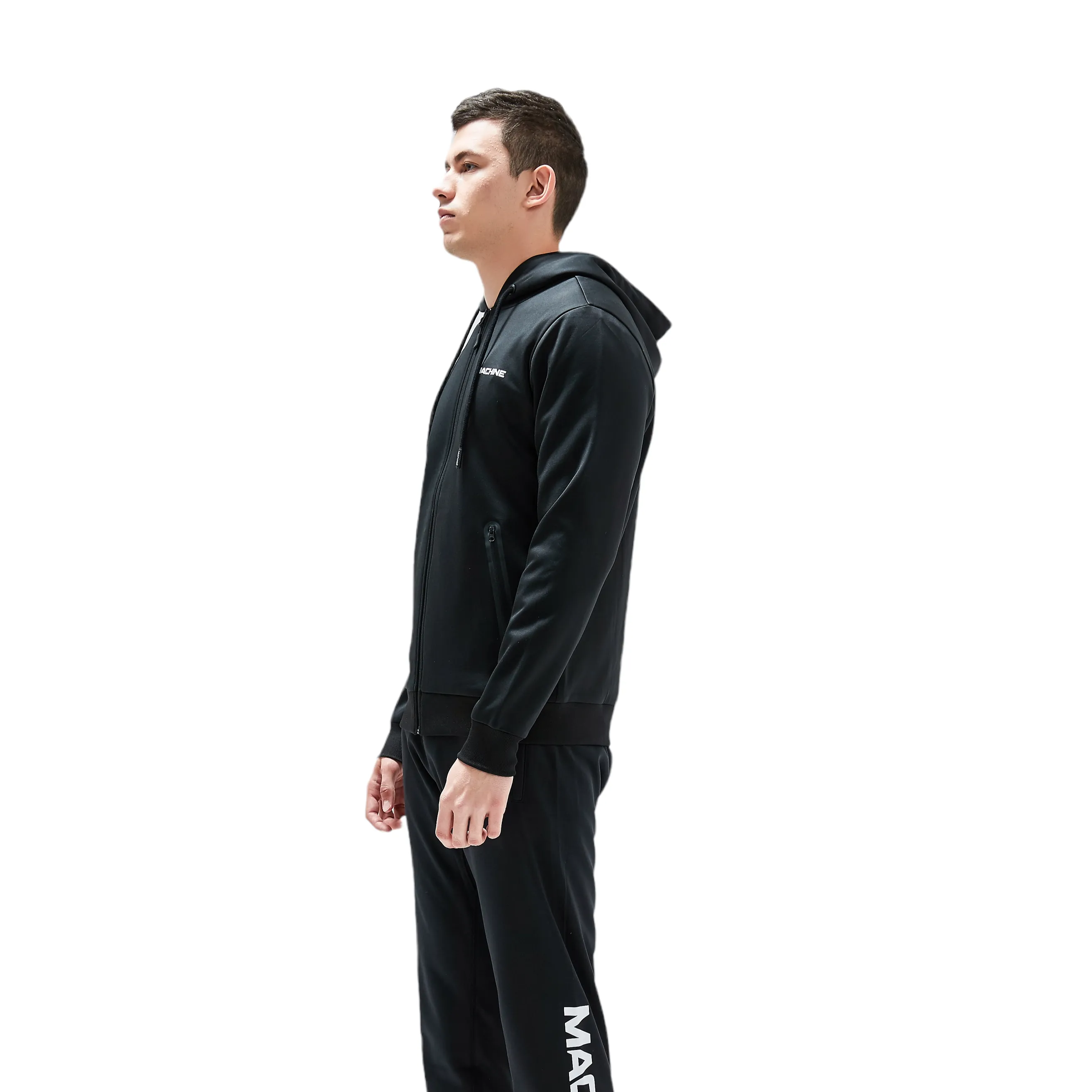 Beekman Zip Up Performance Hoodie - Slick Black