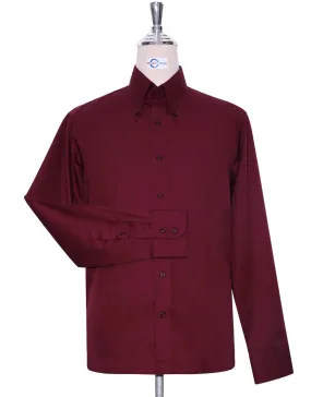 Button Down Shirt | Burgundy Shirt