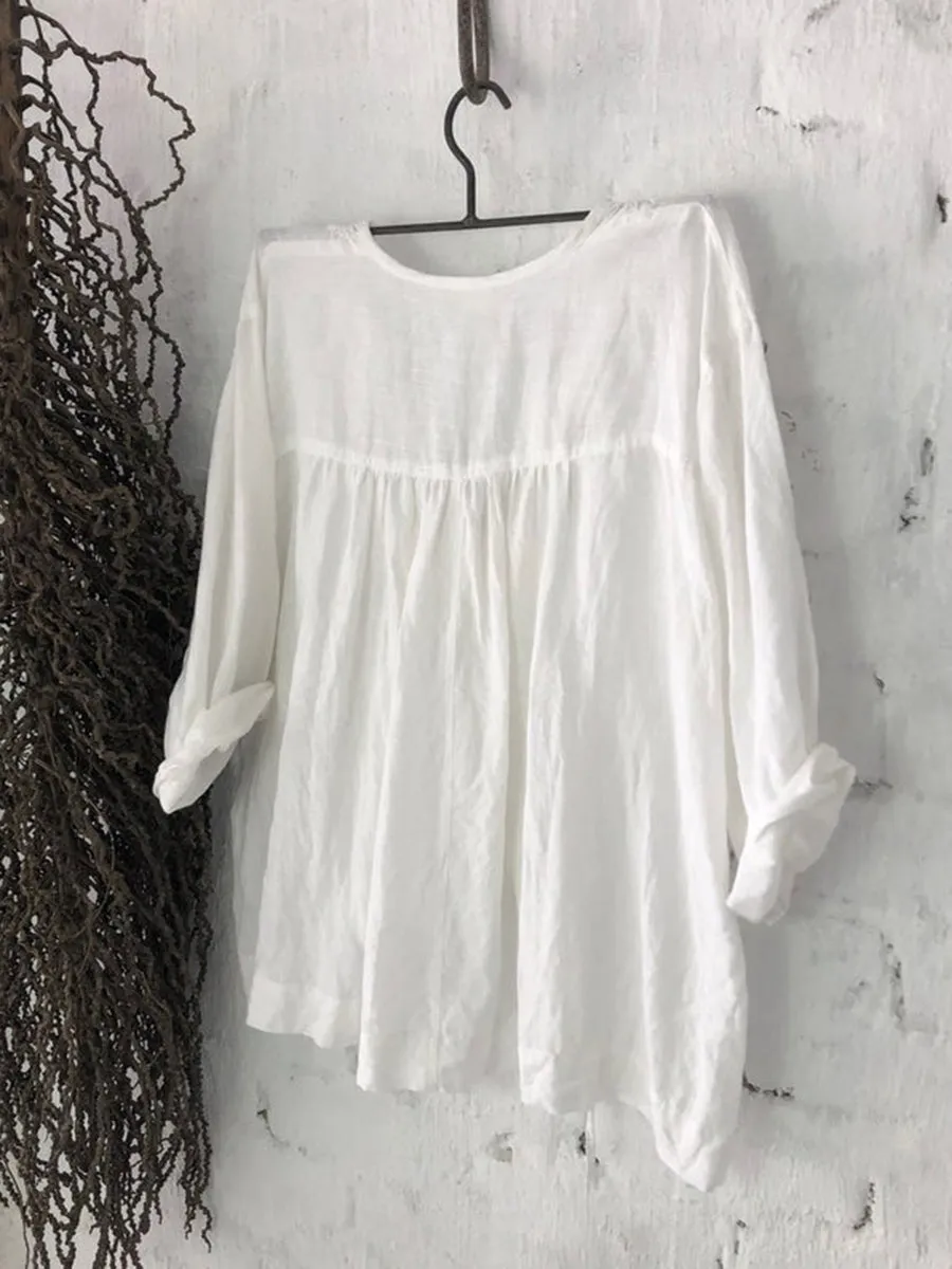 Casual Cotton Linen Top