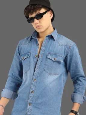 Denim washed Blue Shirt