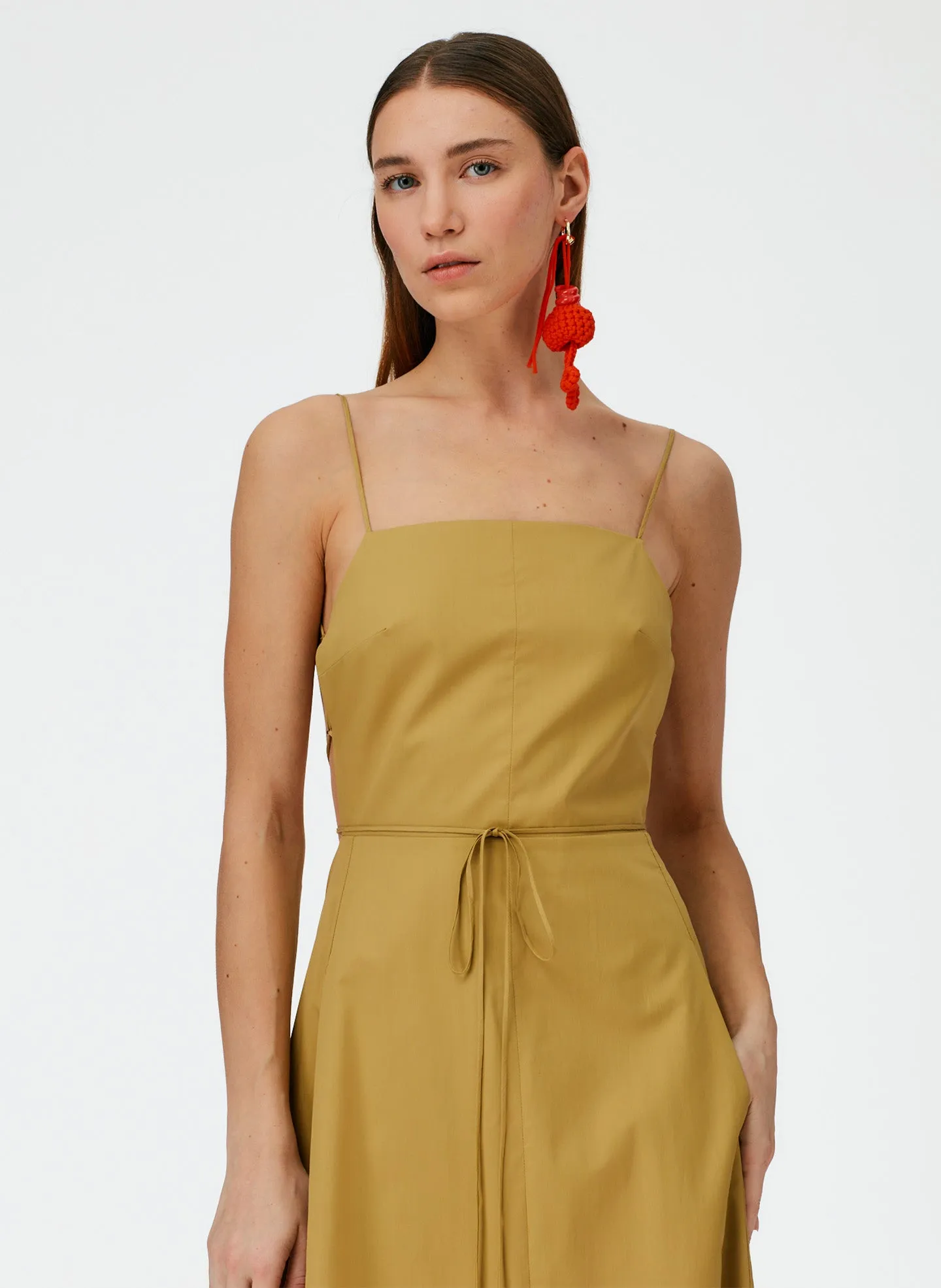 Eco Poplin Strappy Dress