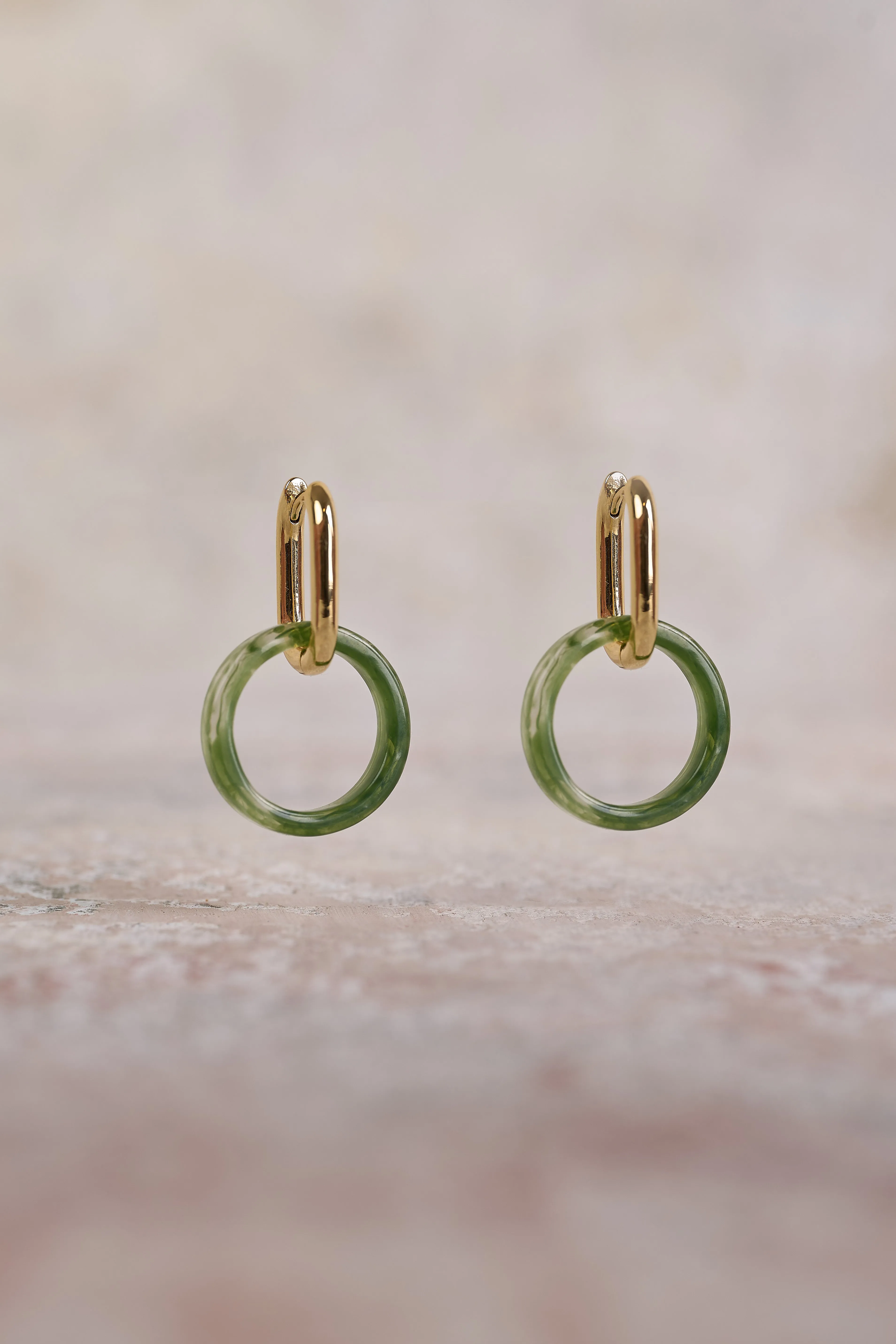 Green Resin Hoops