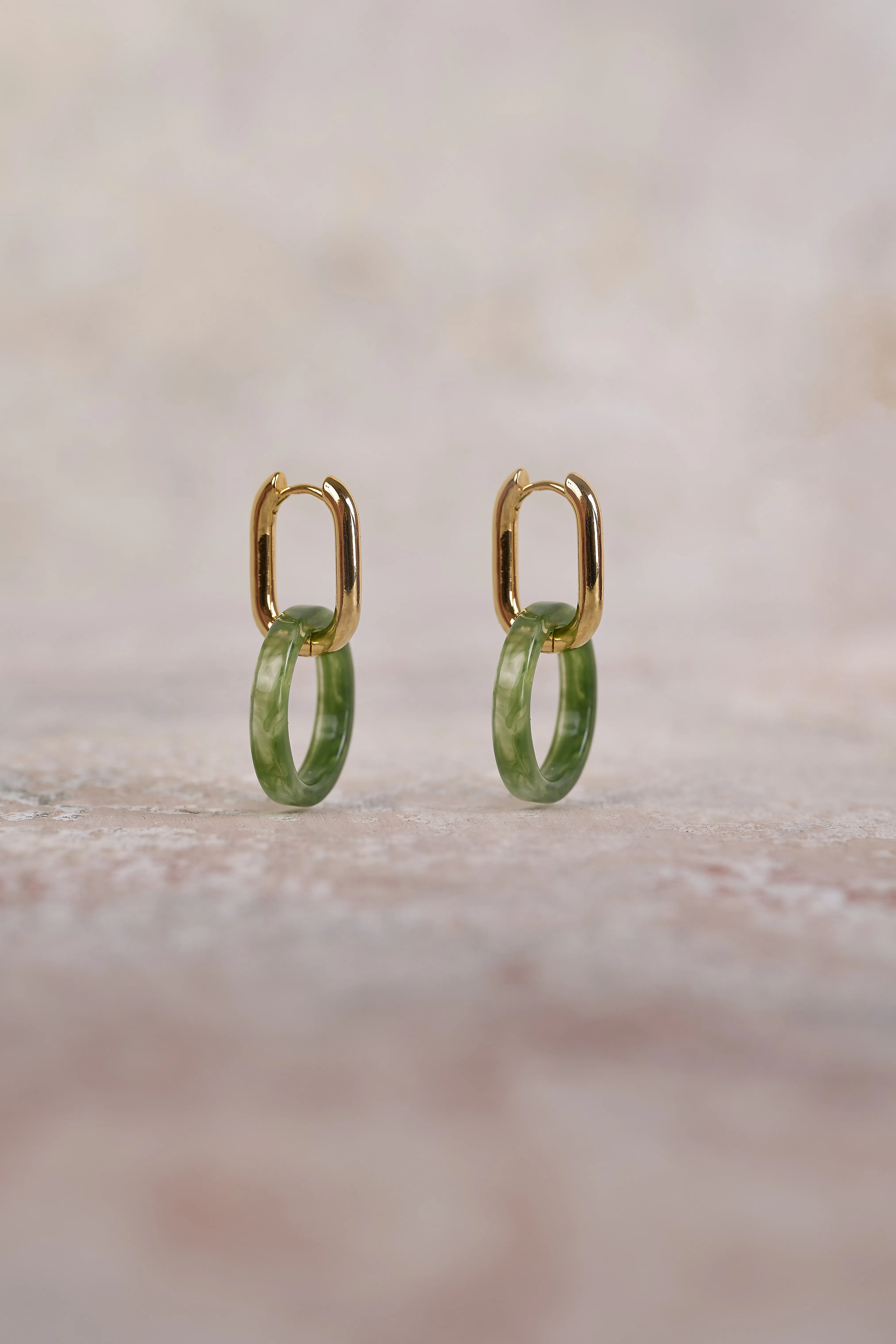 Green Resin Hoops