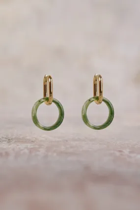 Green Resin Hoops