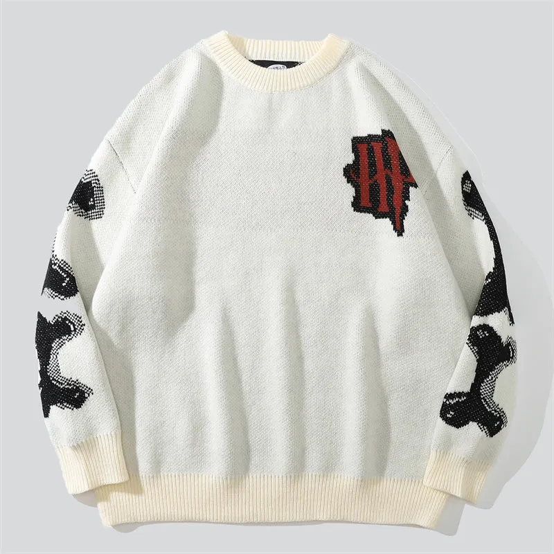 Hip-Hop Skeleton Knitted Sweater