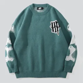 Hip-Hop Skeleton Knitted Sweater