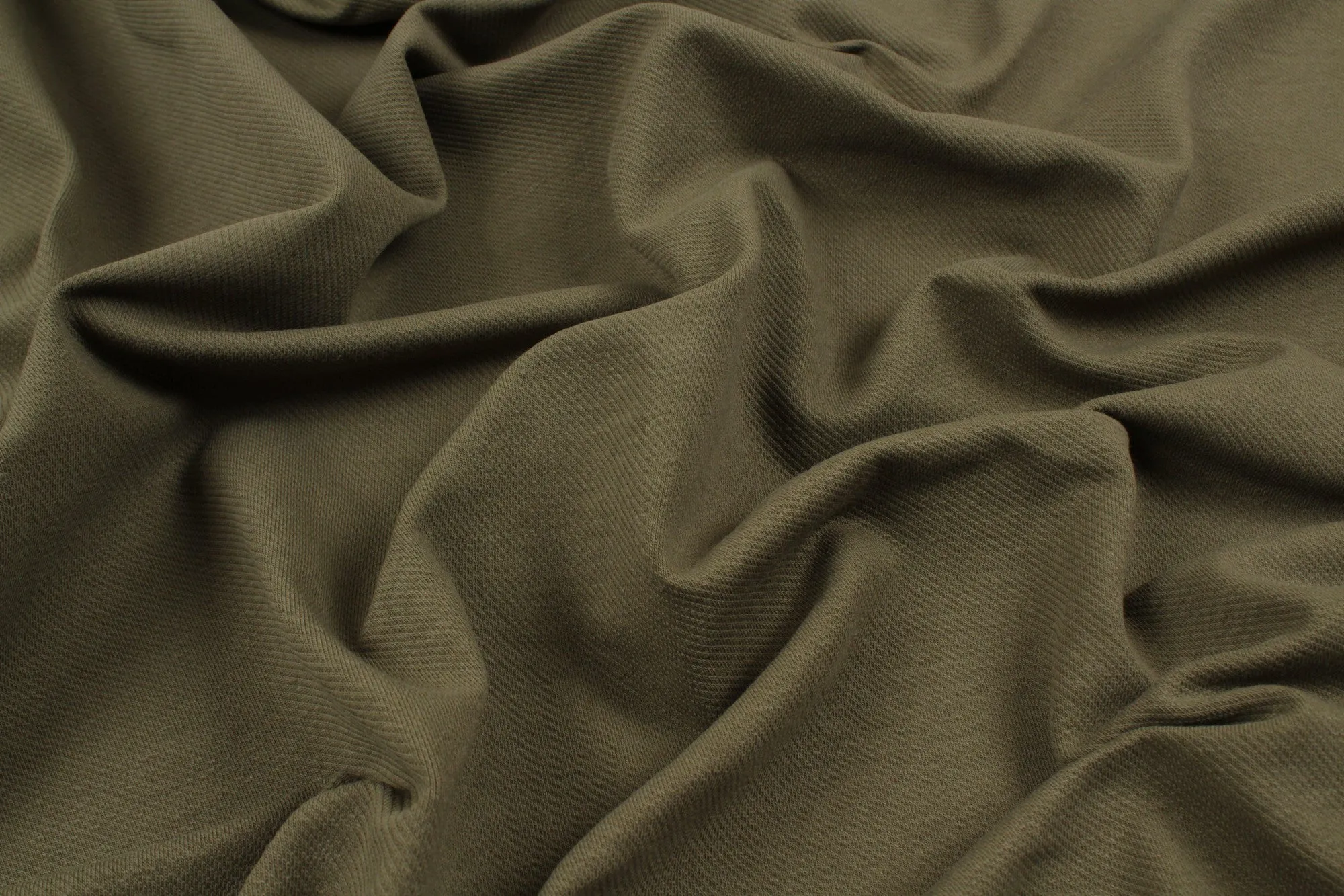 Knitted Cotton Twill - Khaki