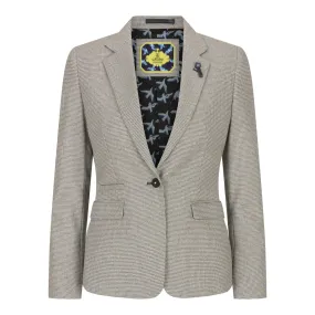 Kyoto - Women's Tweed Beige Blazer Wool Jacket 1920s