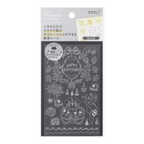 Midori Foil Transfer Sticker for Decoration - 2653 Birthday