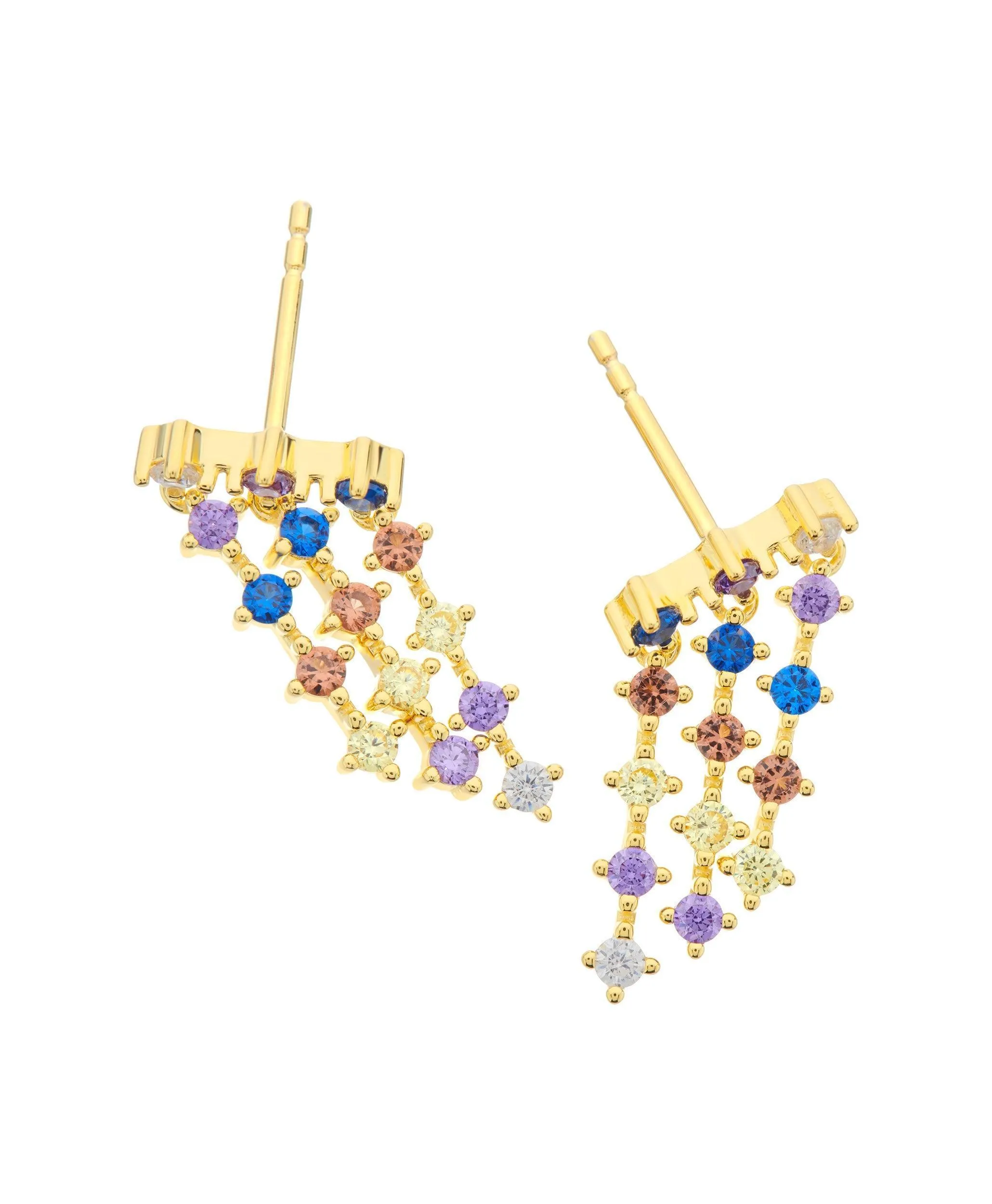 Mila Earrings Multi 18ct Gold Plated