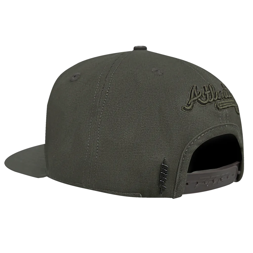 MLB ATLANTA BRAVES NEUTRAL WOOL UNISEX SNAPBACK HAT (DARK TAUPE)