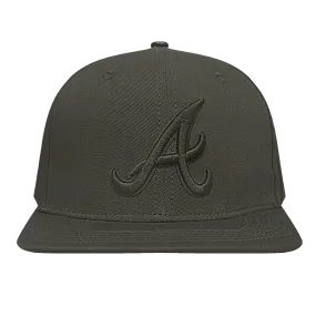 MLB ATLANTA BRAVES NEUTRAL WOOL UNISEX SNAPBACK HAT (DARK TAUPE)