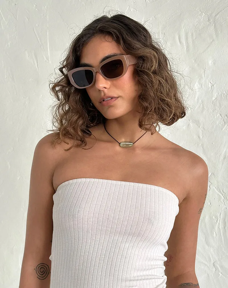 Rabori Rectangle Sunglasses in Tan