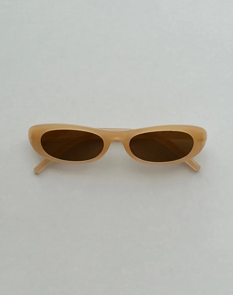 Rotu Rectangle Sunglasses in Opaque Tan