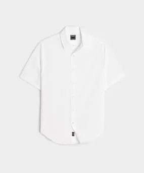 Short-Sleeve Point Collar Shirt in White