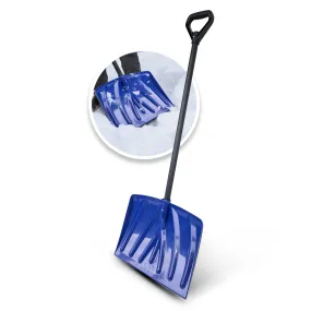 Snow Joe SNJ18PM 18-Inch Poly Blade Snow Shovel | w/ Steel Ribbed Shaft & D-Grip Handle | 48-In Handle | Retail Ready (Blue)