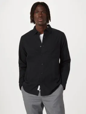 The Yak Wool Flannel Shirt in Black